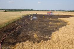 Pożar zboża na pniu pod Jeziorkiem